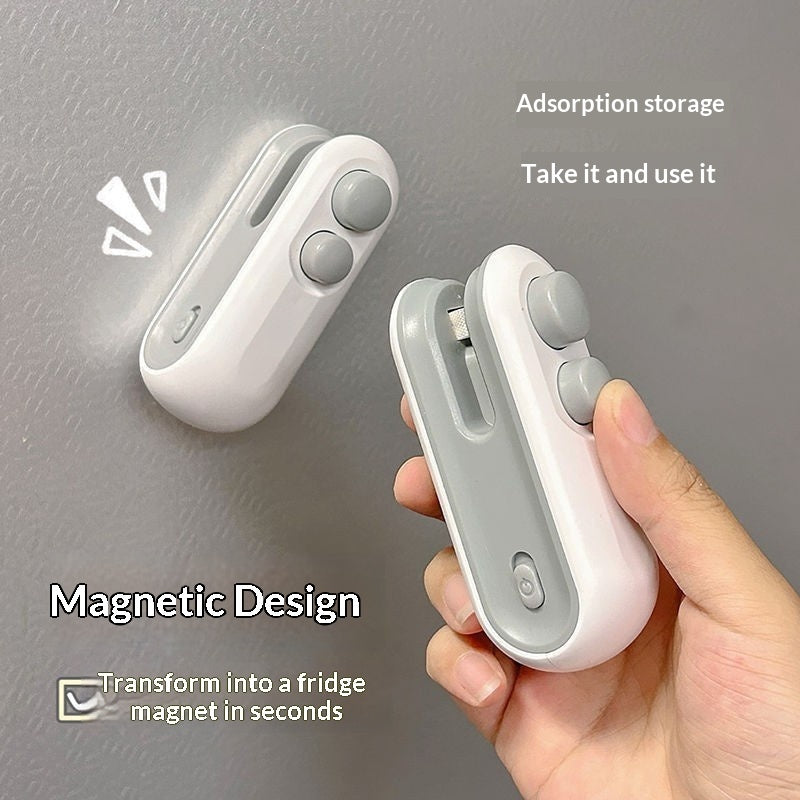 Mini 2 In 1 Sealer Heat Sealer Bag Opening Machine For Snacks Home USB Sealer